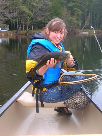 Brynna a smallmouth bass taken that morning